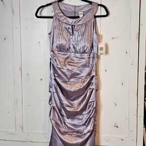 Sangria Satin Ruched Cocktail Dress – Womens Size 4, Y2K Party - NWT
